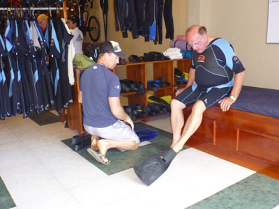 Udlevering af dykkergrej