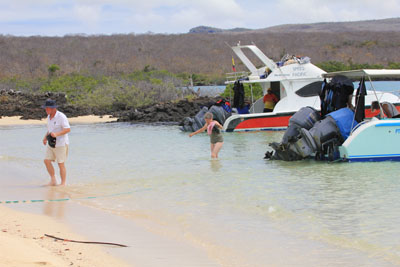 Landgang på en af de små øer