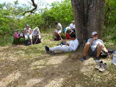 Frokostpause på vej til vulkanen
